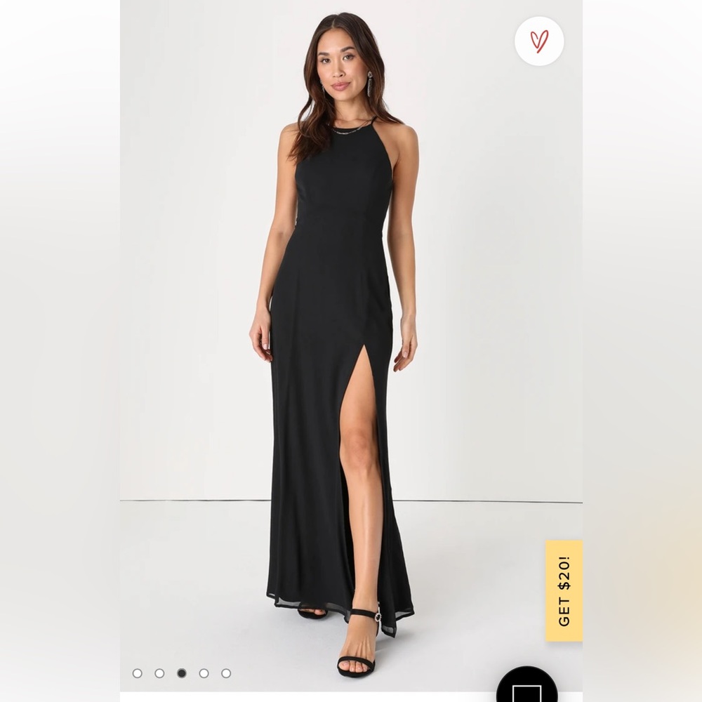Lulu's Black Backless Dress